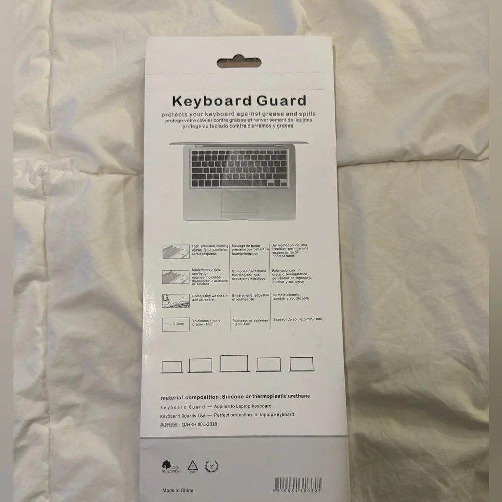 New 2024 MacBook Air 15” Keyboard Protector in Color Gray (A2941/A3114)